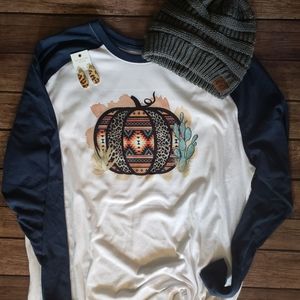 Aztec pumpkin tee